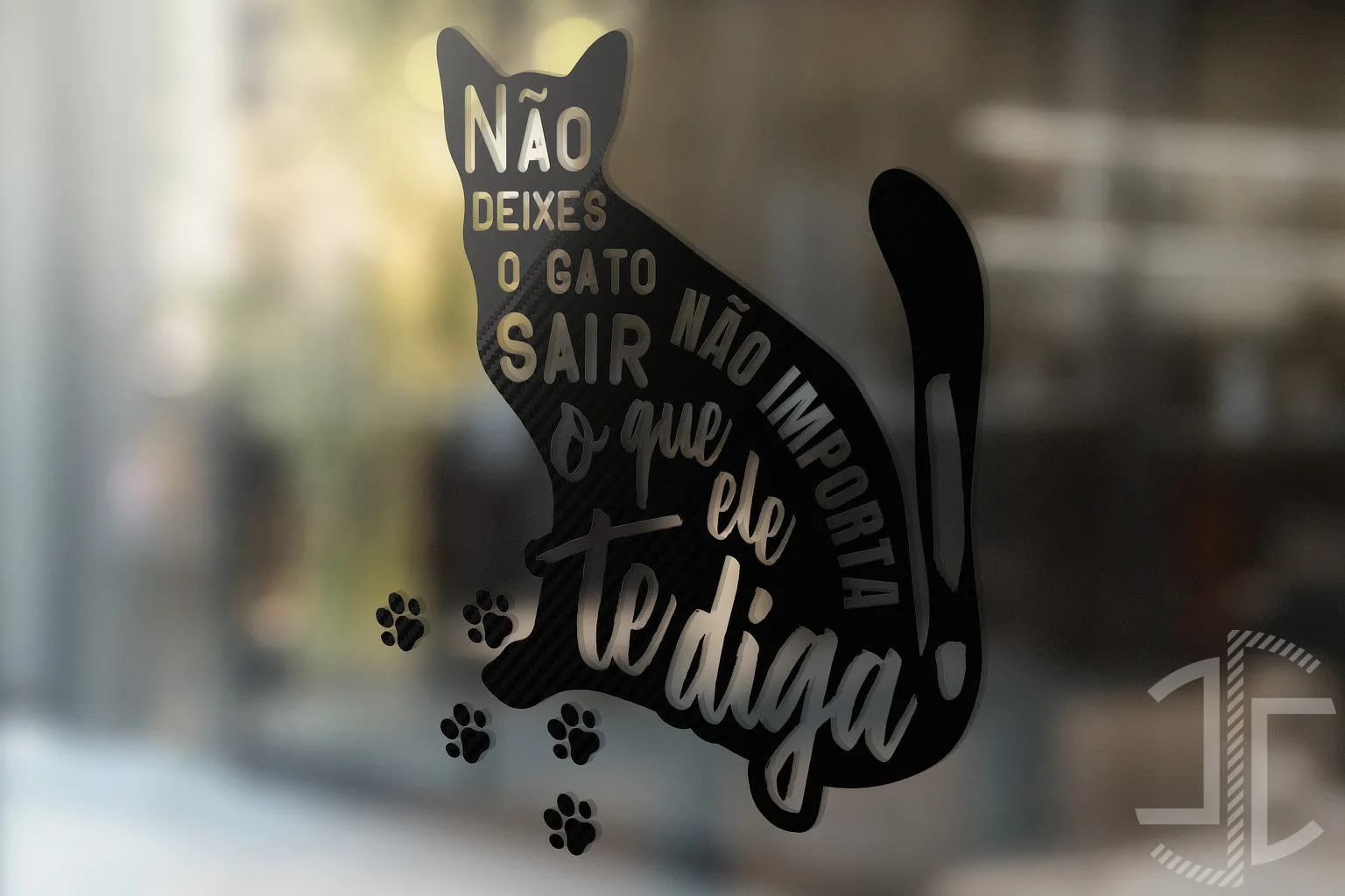 Não deixes o gato sair não importa o que ele te diga! - Tipografia - Imagem 2