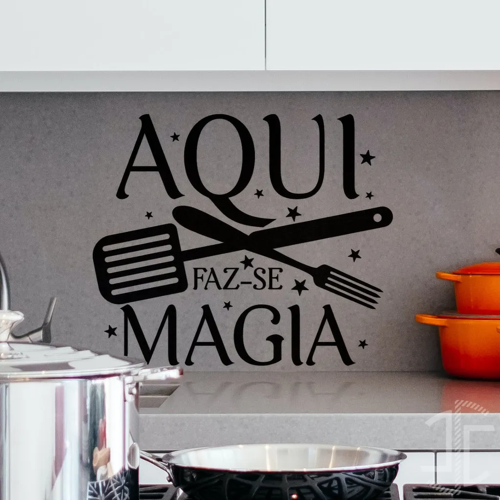 Aqui faz-se magia - Autocolante em Vinil
