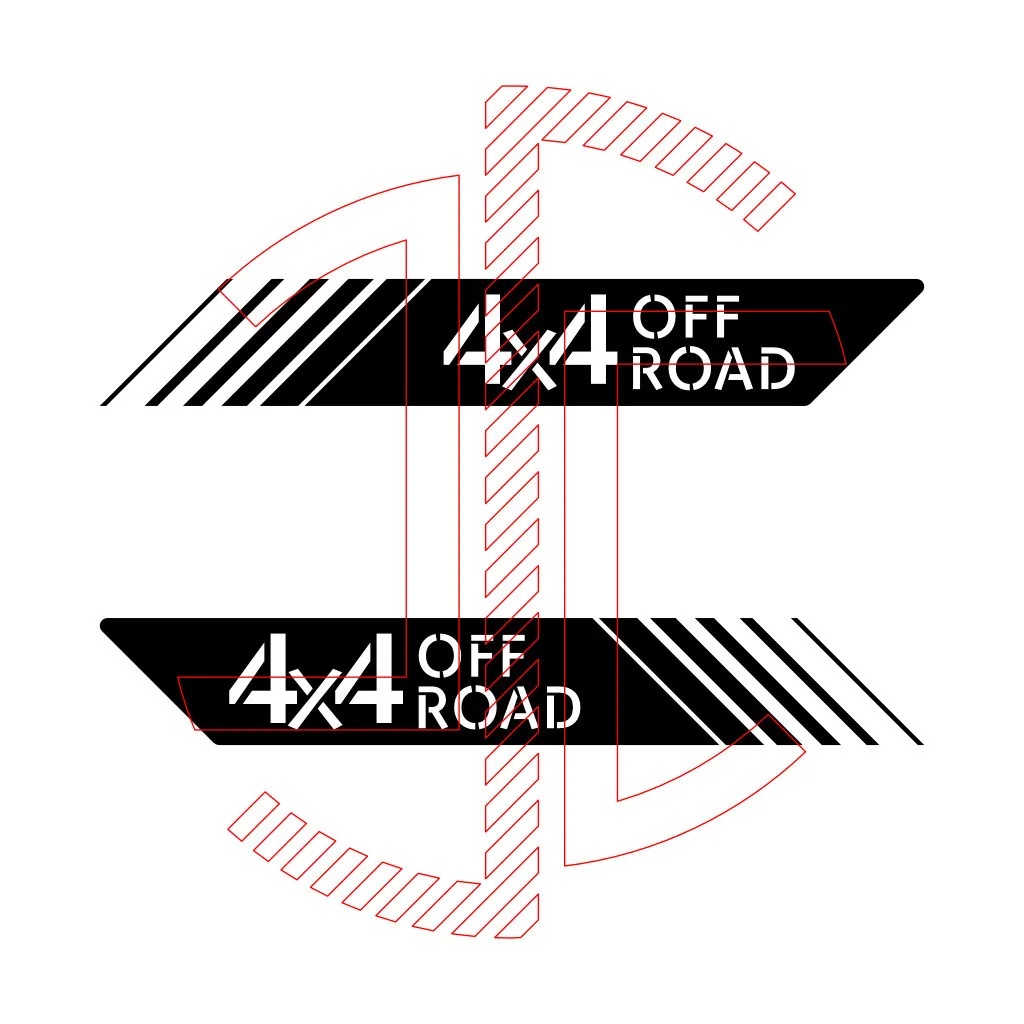 4x4 Off Road - Tiras em Vinil - Autocolante em Vinil - Imagem 3