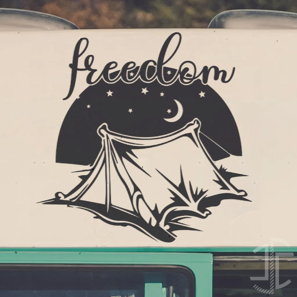Campista Feliz - Freedom - Tipografia - Autocolante em Vinil