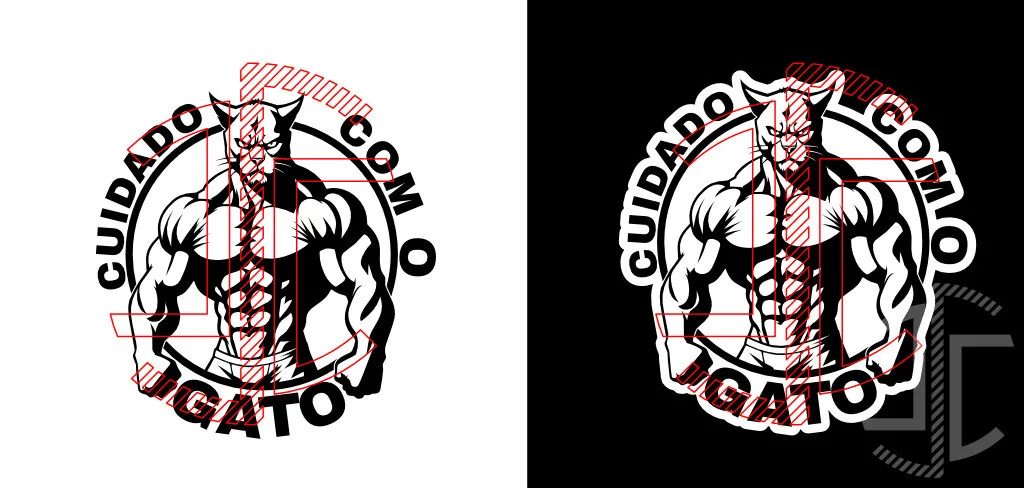 Cuidado com o gato - Autocolante em Vinil - Imagem 3