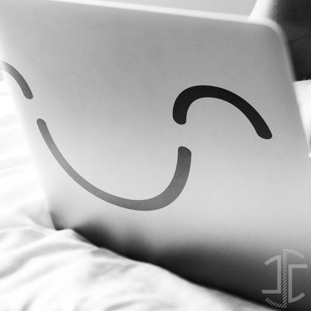 Laptop Feliz  - Autocolante em Vinil