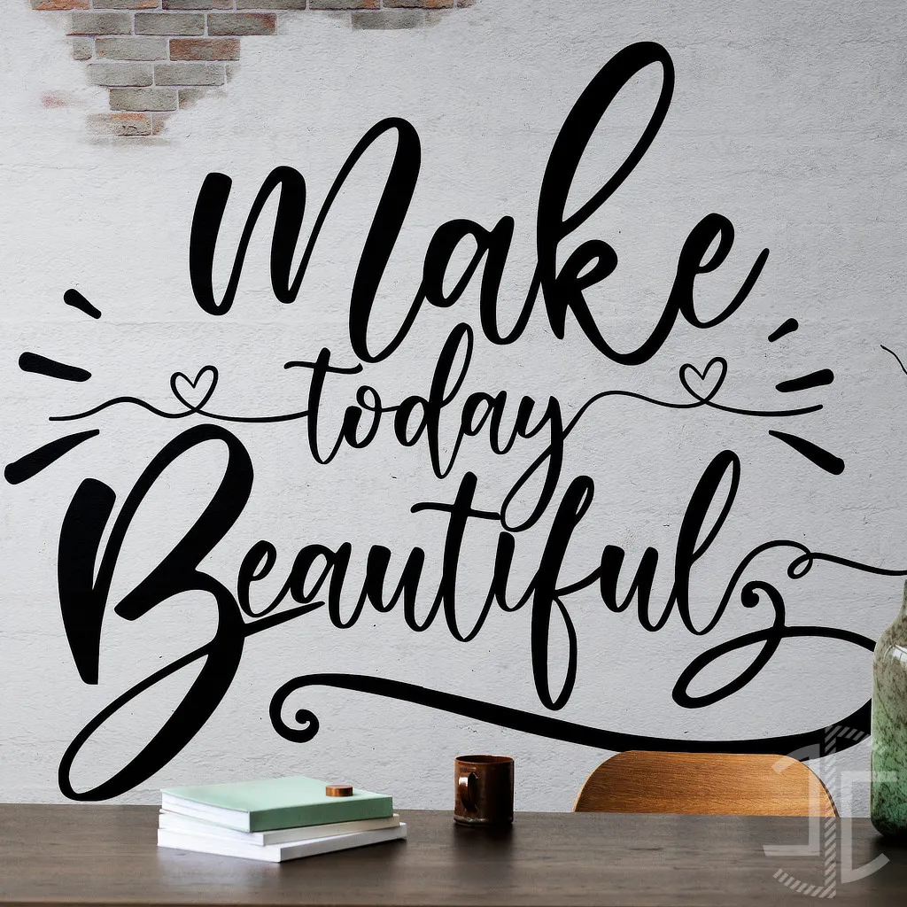 Make today beautiful - Tipografia - V2 - Autocolante em Vinil