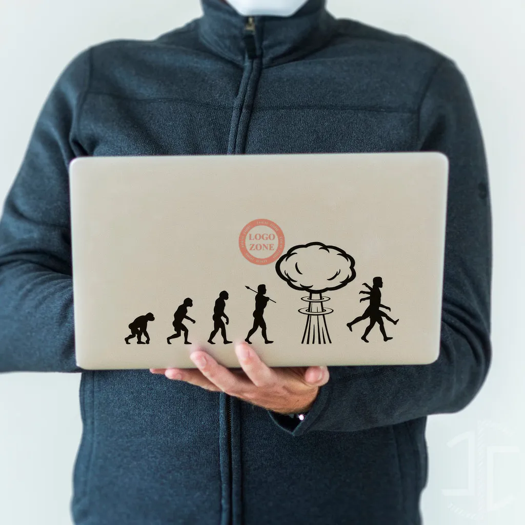 Evolução do Homem para a Era Nuclear - Autocolante em Vinil