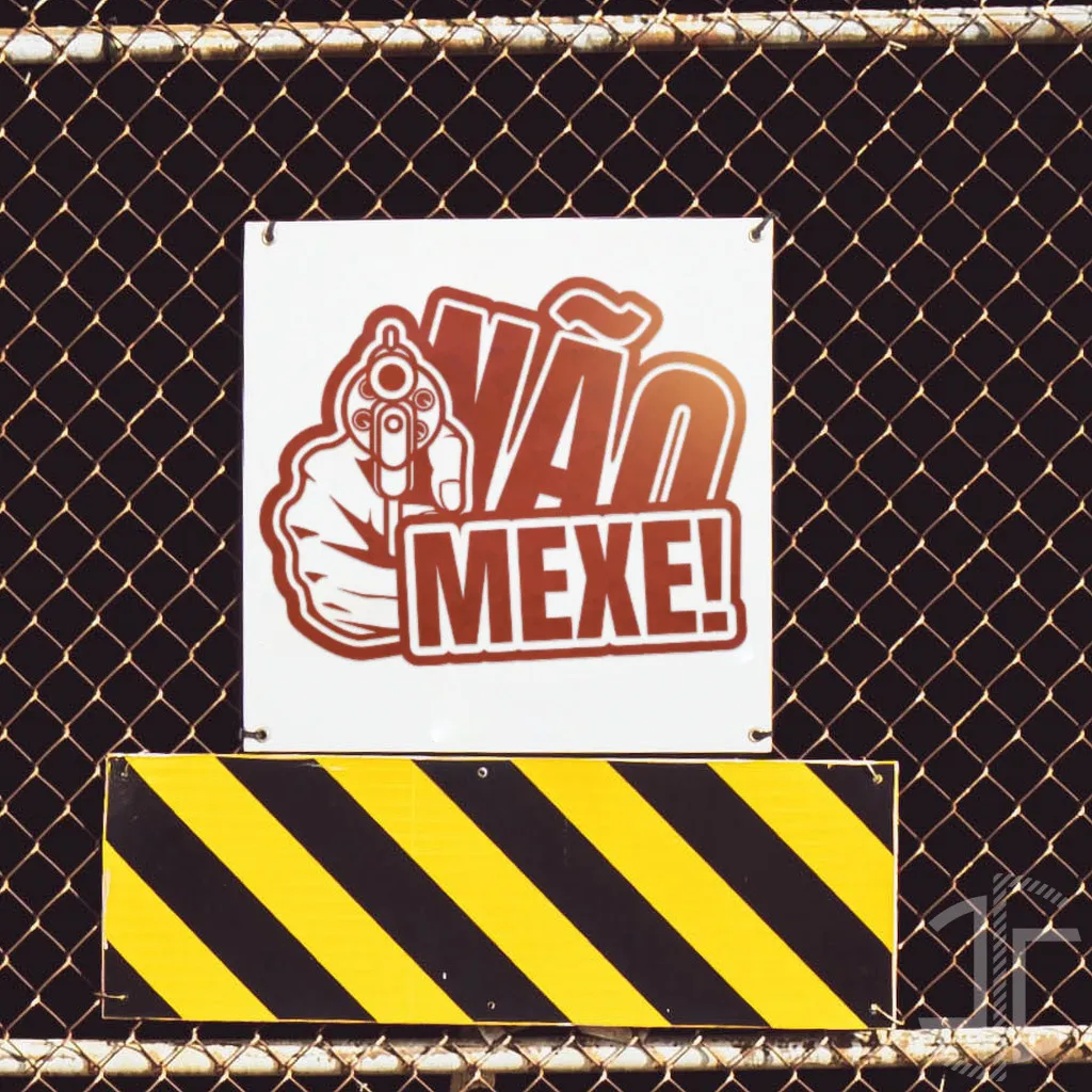 Não Mexe - Aviso - Autocolante em Vinil