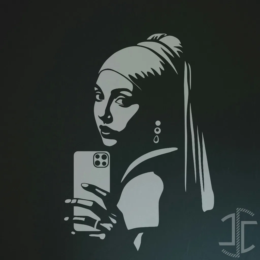 A Rapariga da Selfie - Autocolante em Vinil