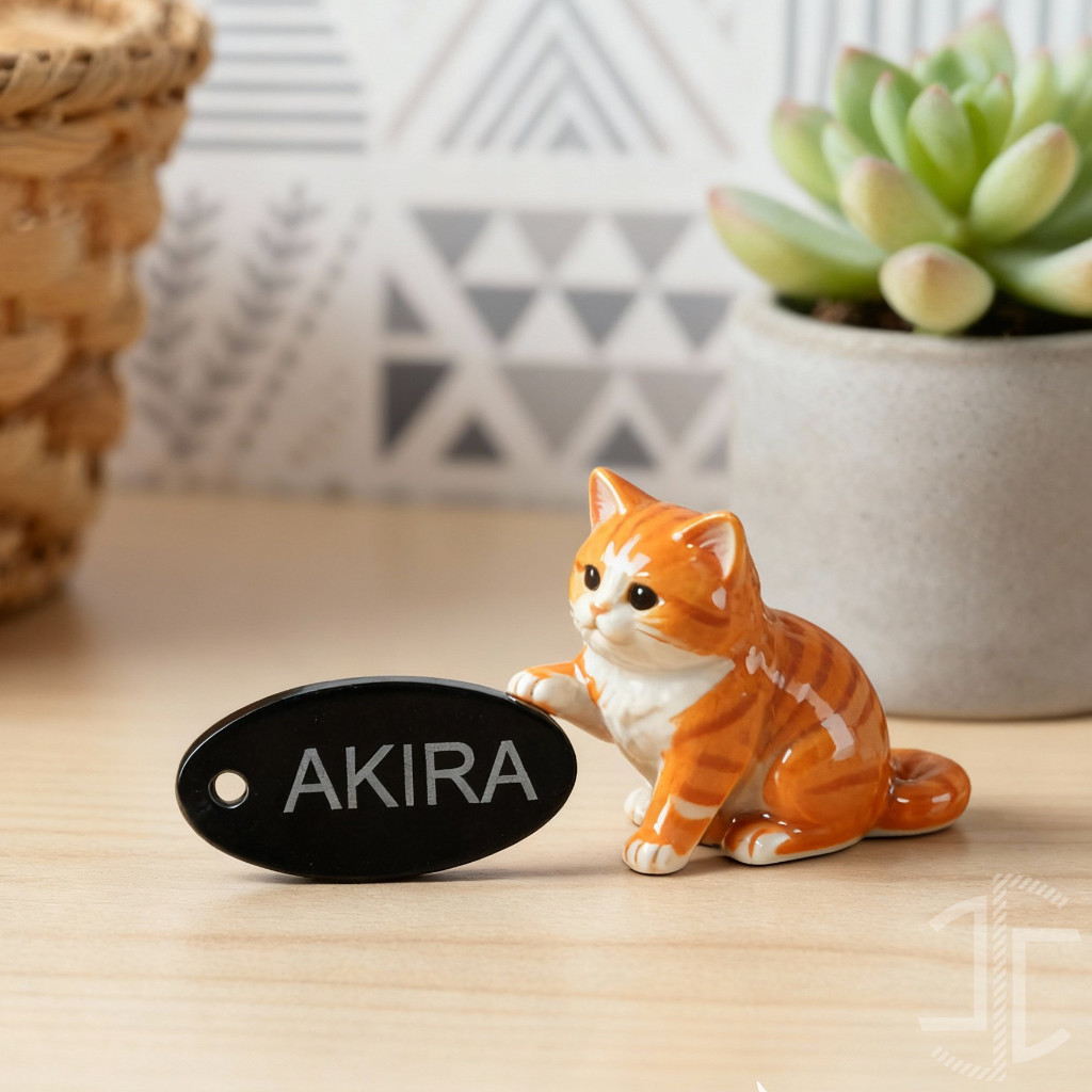 Medalha de identificação animal redonda - Acrílico Preto - 3mm - Imagem 2