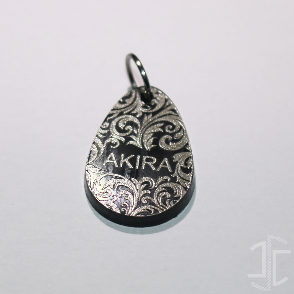 Medalha de identificação animal em gota - Acrílico Preto - 3mm - Imagem 4