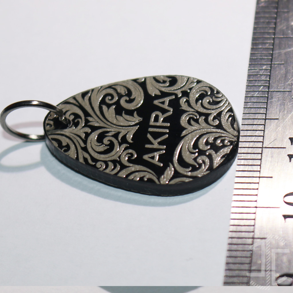 Medalha de identificação animal em gota - Acrílico Preto - 3mm - Imagem 6