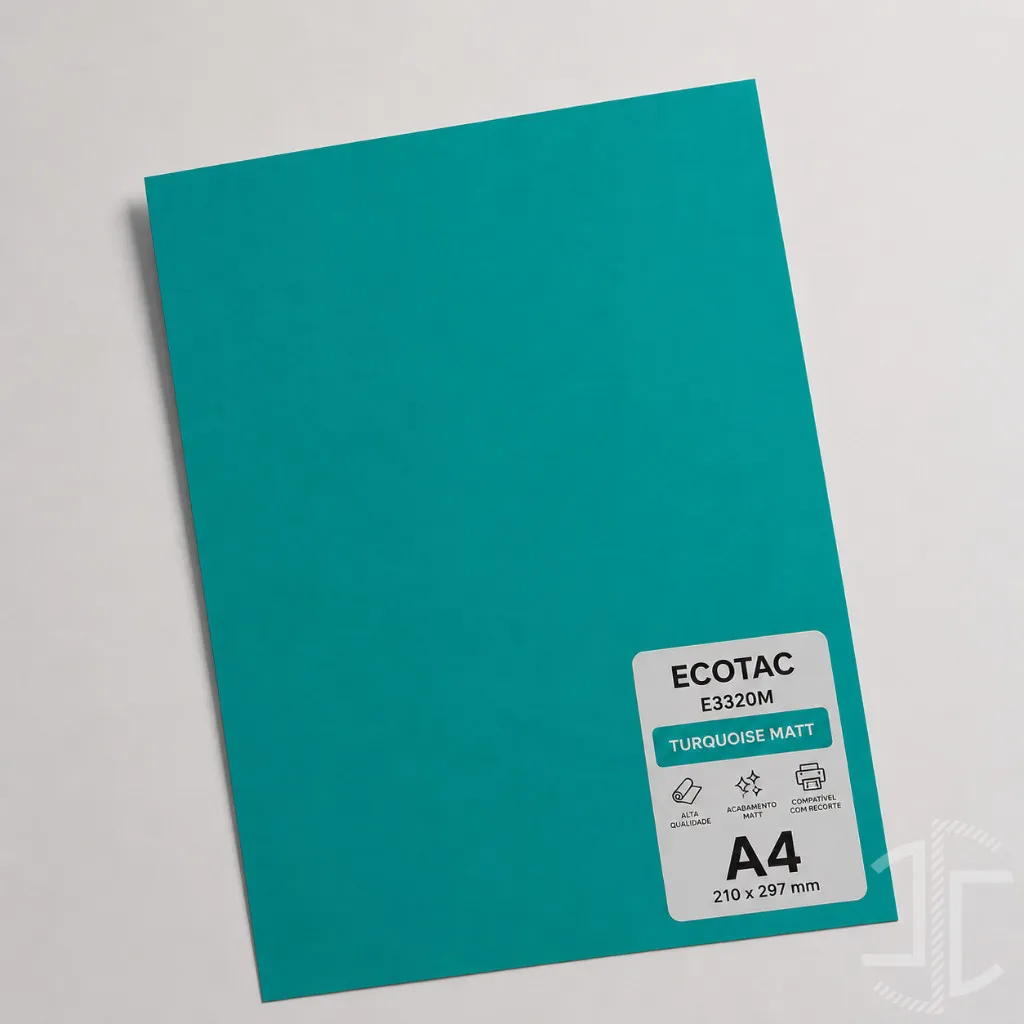 Vinil Hexis Ecotac E3320M Turquoise Matt - Folha A4