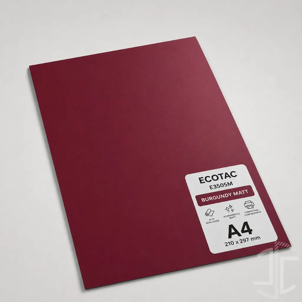 Vinil Hexis Ecotac E3505M Burgundy Matt - Folha A4