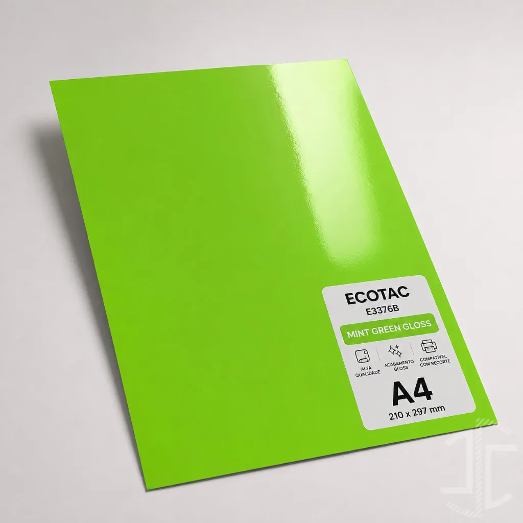 Vinil Hexis Ecotac E3376B Mint Green Gloss - Folha A4