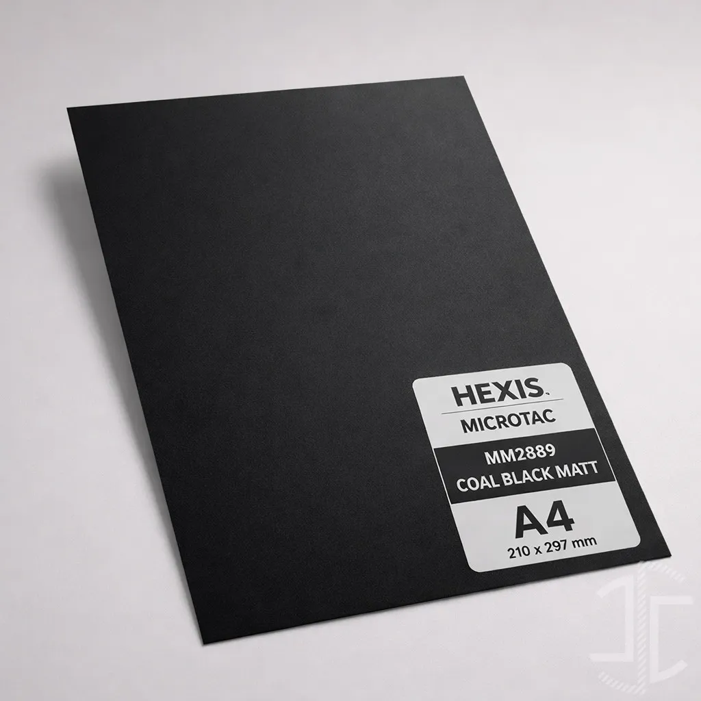 Vinil Hexis Microtac MM2889 Coal Black Matt - Folha A4