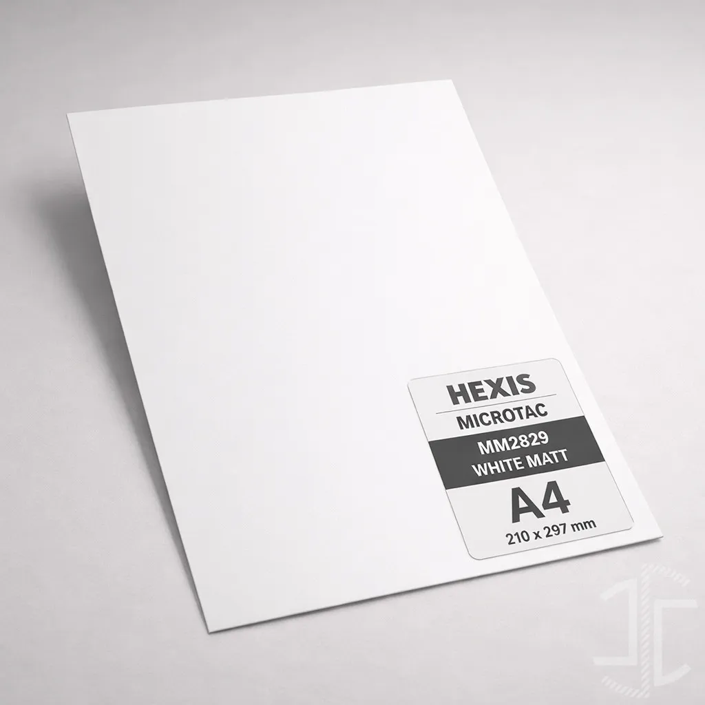 Vinil Hexis Microtac MM2829 White Matt - Folha A4