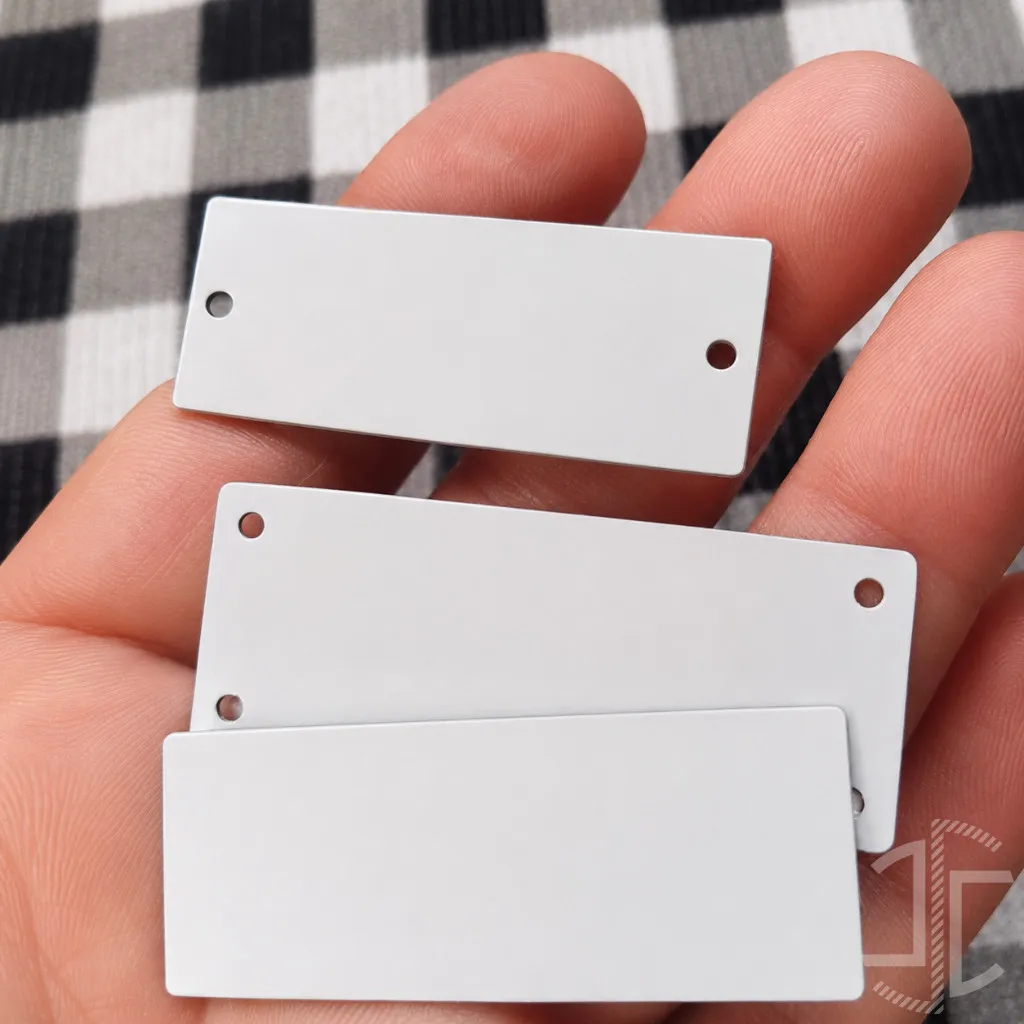 Lote de 10 placas Bi-Camada para laser - Brancas a abrir em Preto