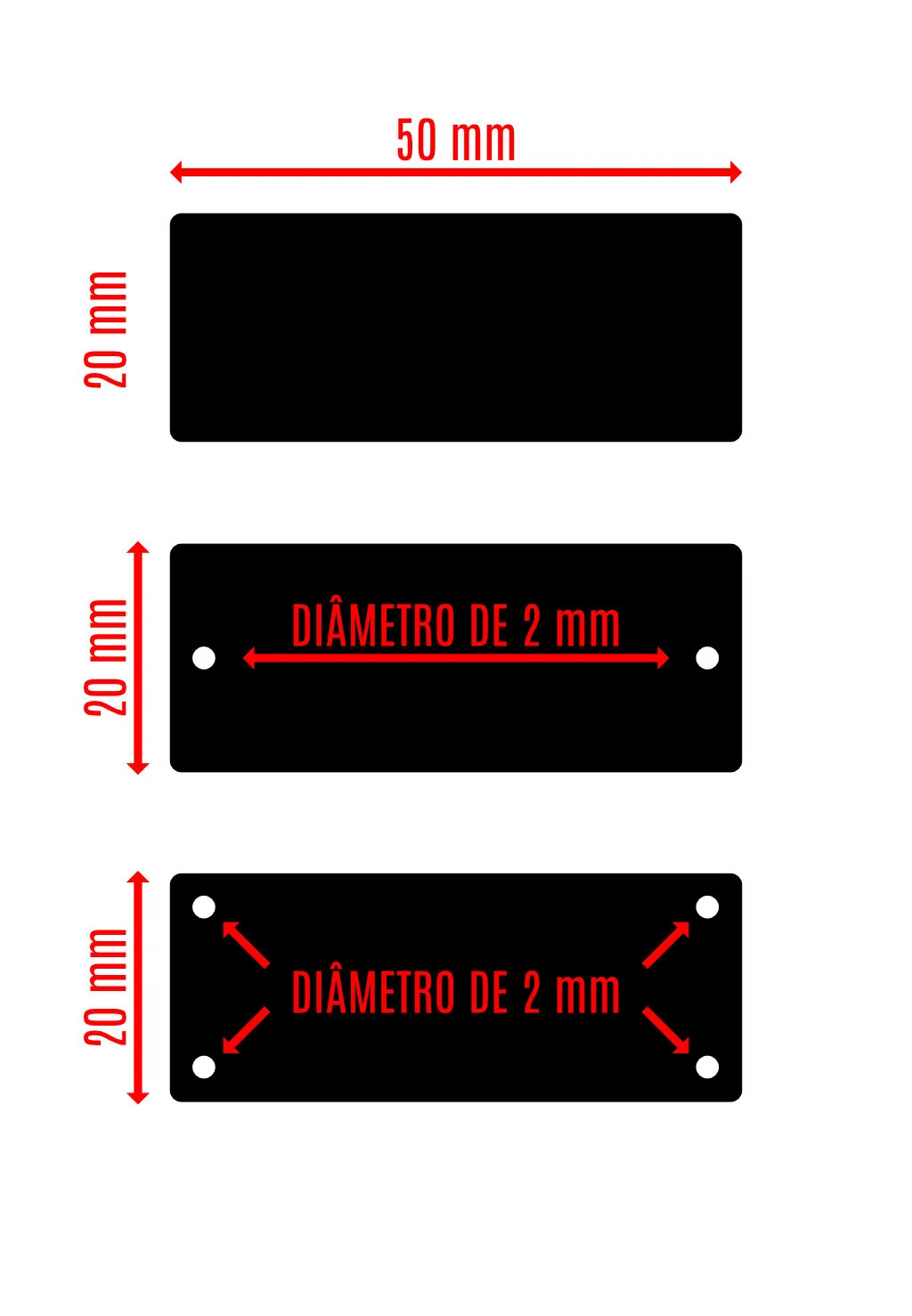 Lote de 10 placas Bi-Camada para laser - Brancas a abrir em Preto - Imagem 5