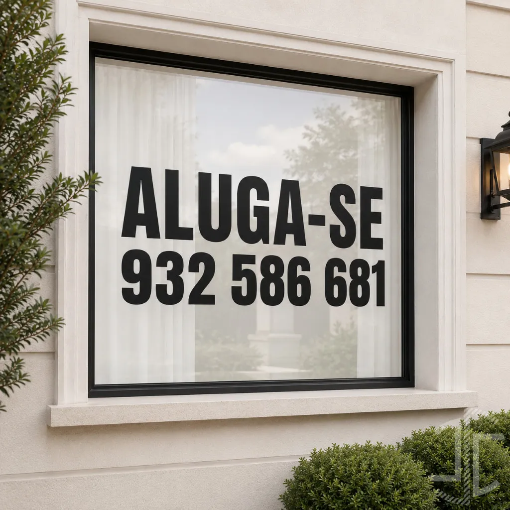 Aluga-se - Sinal personalizável em contacto