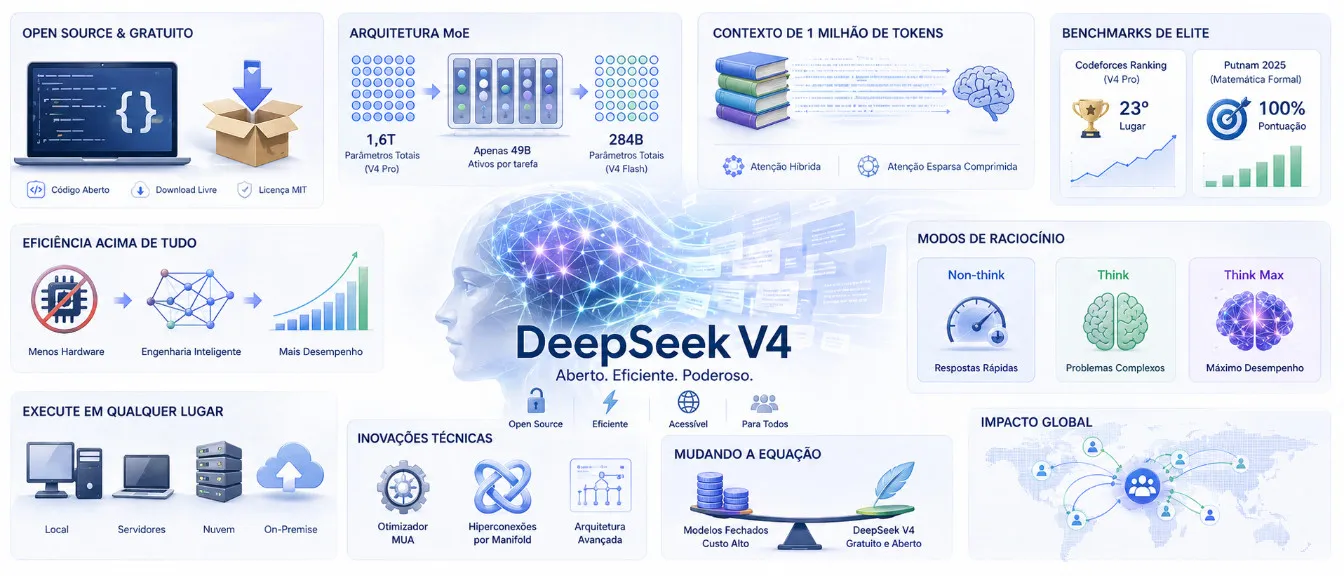 DeepSeek V4: A disrupção chinesa que redefine a eficiência na IA