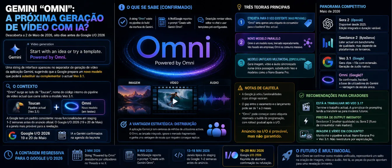 Google I/O 2026: O Modelo de Vídeo Gemini Omni — Tudo o que se Sabe Até Agora