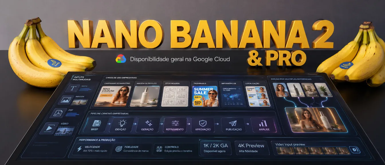 Nano Banana 2 e Nano Banana Pro chegam a disponibilidade geral no Google Cloud
