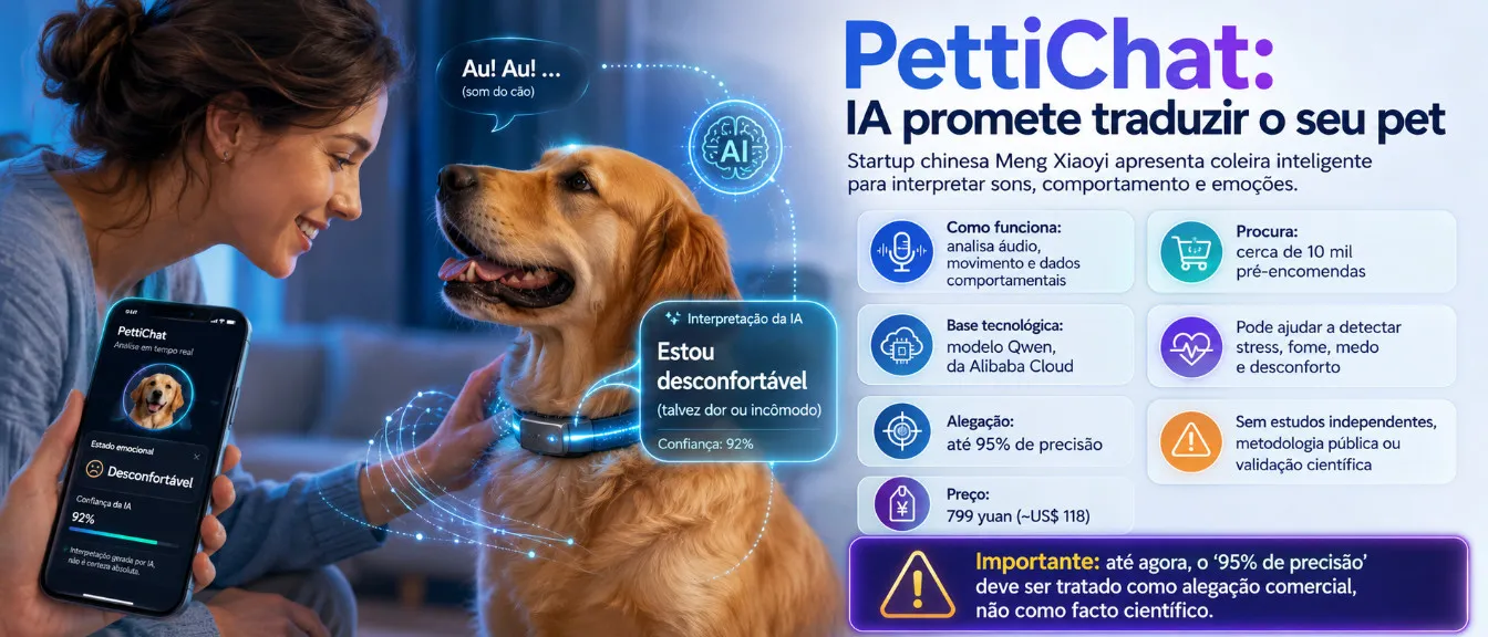 PettiChat: o tradutor de animais com IA que promete 95% de precisão
