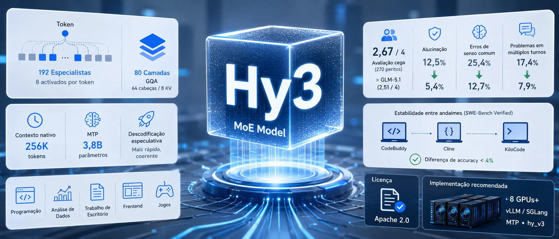 Hy3: o modelo Mixture-of-Experts de 295B da Tencent que rivaliza com gigantes open-source